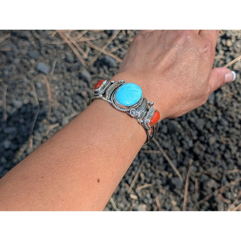 Navajo Sterling Silver Cuff Bracelet Genuine Native American Jewelry 6.25 ** - Picture 7 of 11